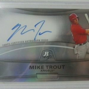 2010 Bowman platinum MIKE TROUT refractor auto rep